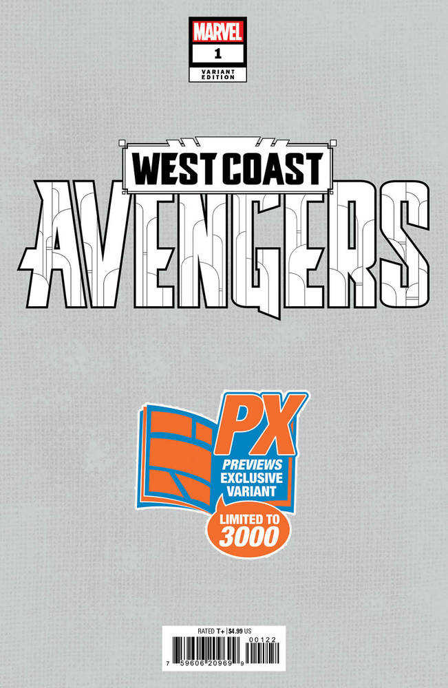 West Coast Avengers #1 Previews Exclusive LTD 3000 Greg Land Variant 2024