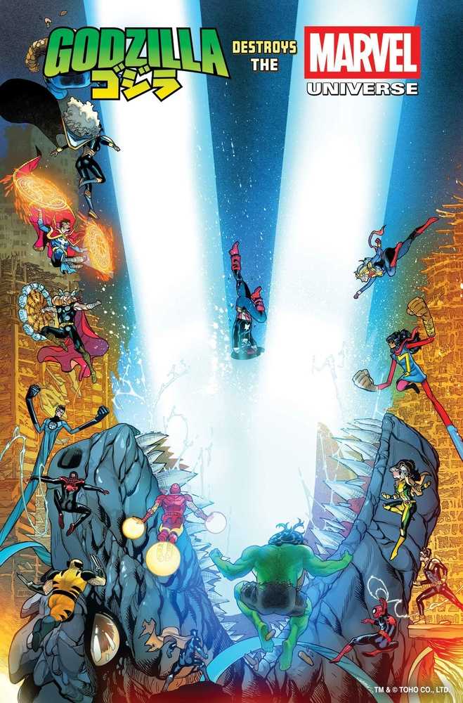 Godzilla Destroys The Marvel Universe #1 Javier Garron