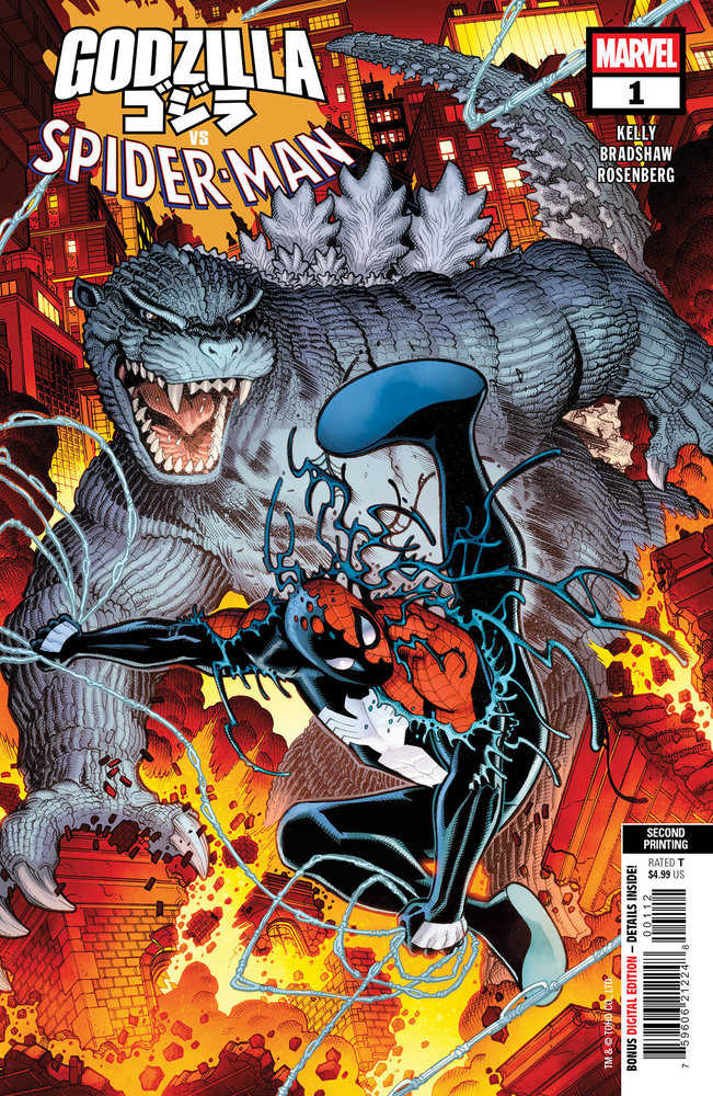 Godzilla vs. Spider-Man #1 Nick Bradshaw 2nd Print