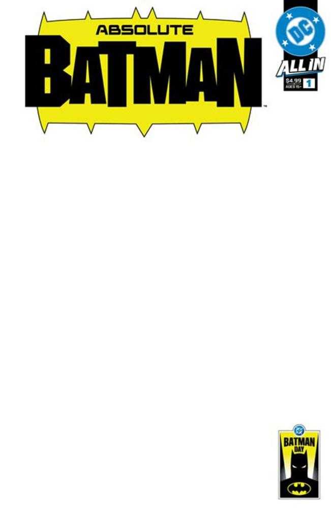 Absolute Batman #1 Batman Day 2025 Cover C Blank