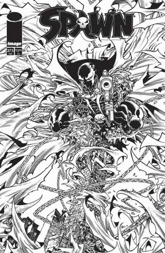 Spawn #375 Cover B Harvey Tolibao B&W Variant