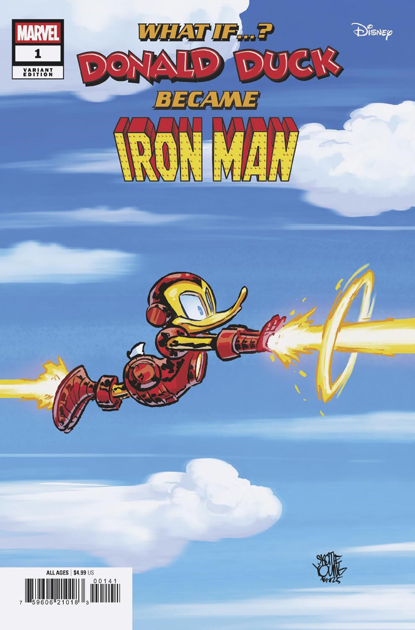 Marvel What If...? Donald Duck Became Iron Man #1 Skottie Young