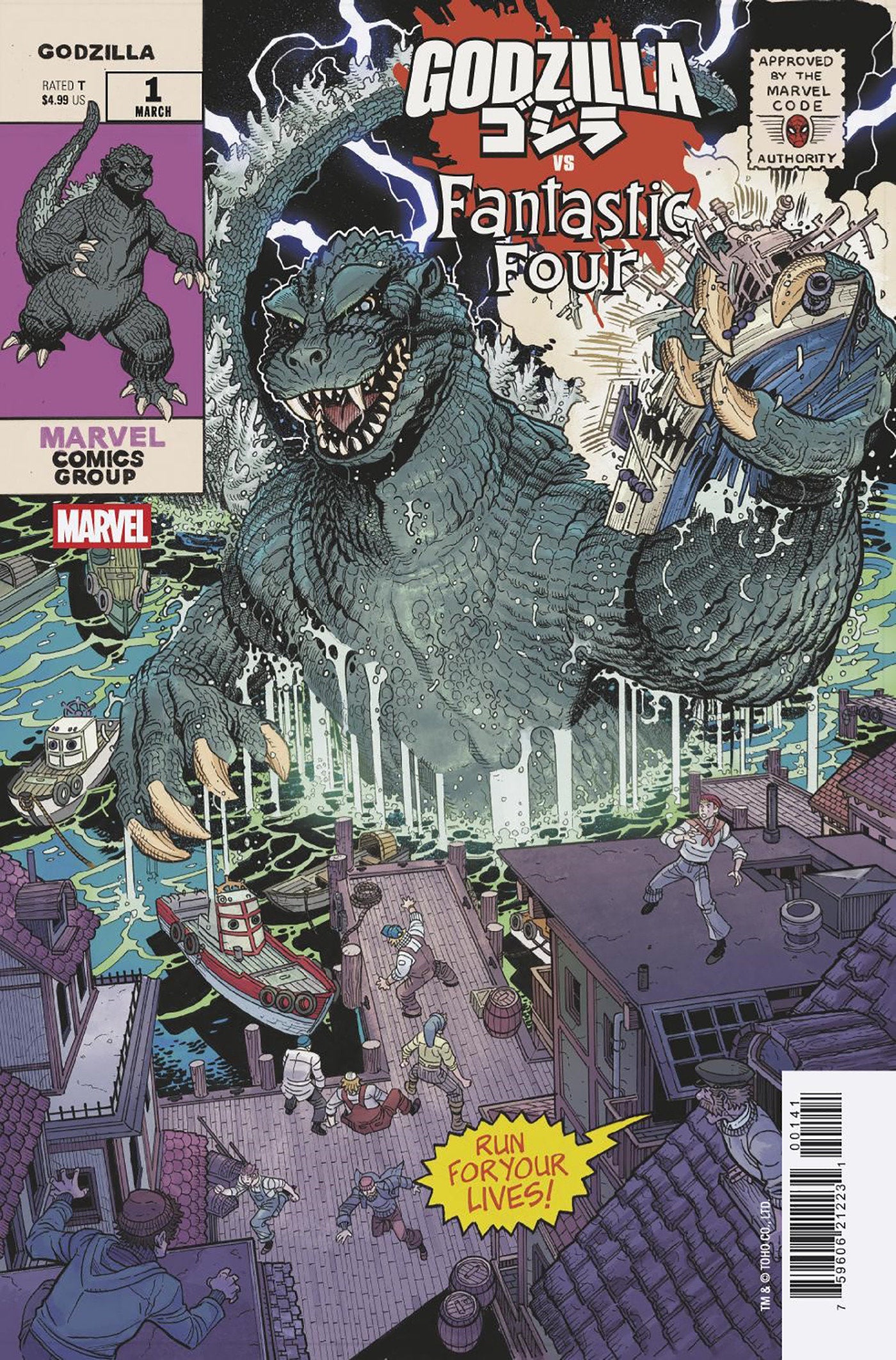 Godzilla vs. Fantastic Four #1 Nick Bradshaw Monster Homage (03/26/25)