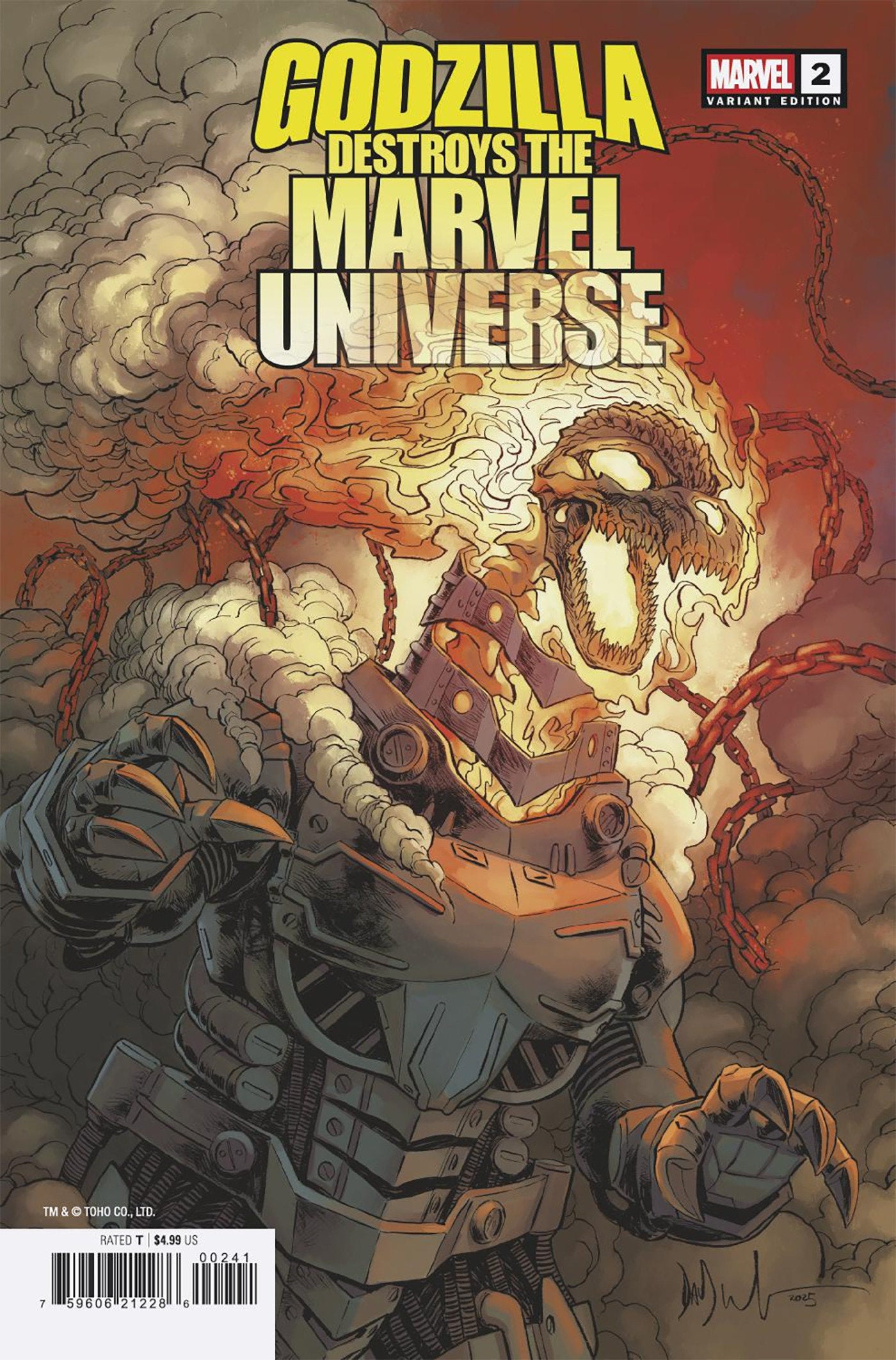 Godzilla Destroys The Marvel Universe #2 Ghost Riderzilla (08/20/25)