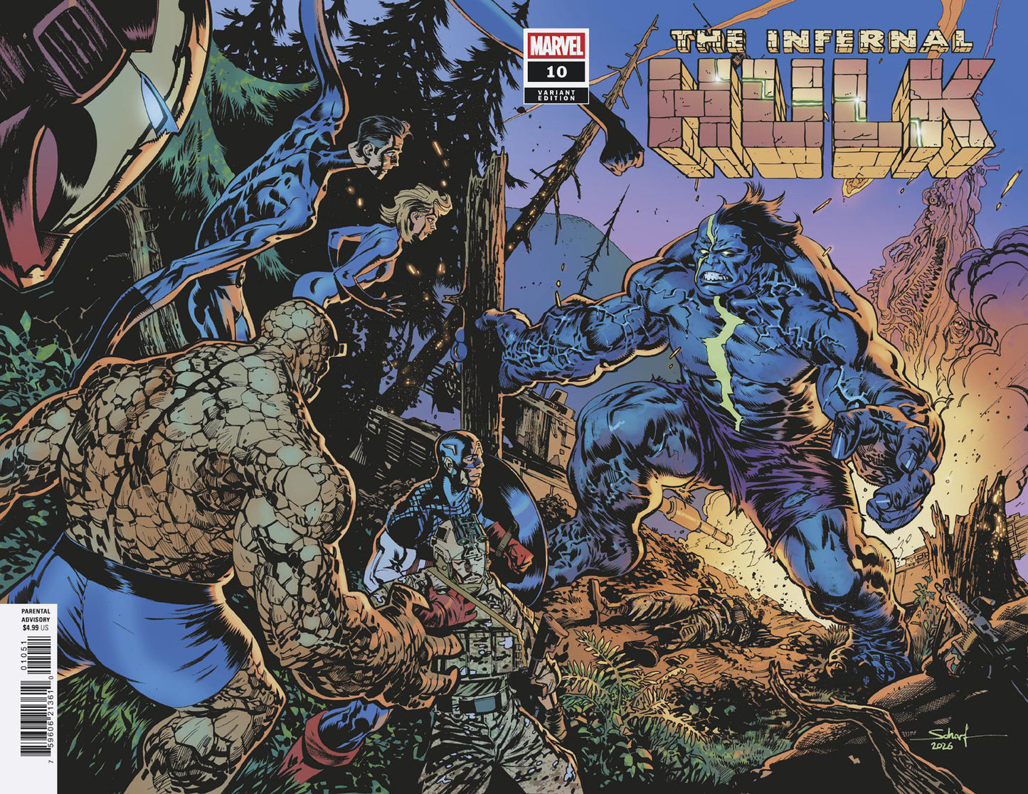Infernal Hulk #10 Jonas Scharf Wraparound Battle