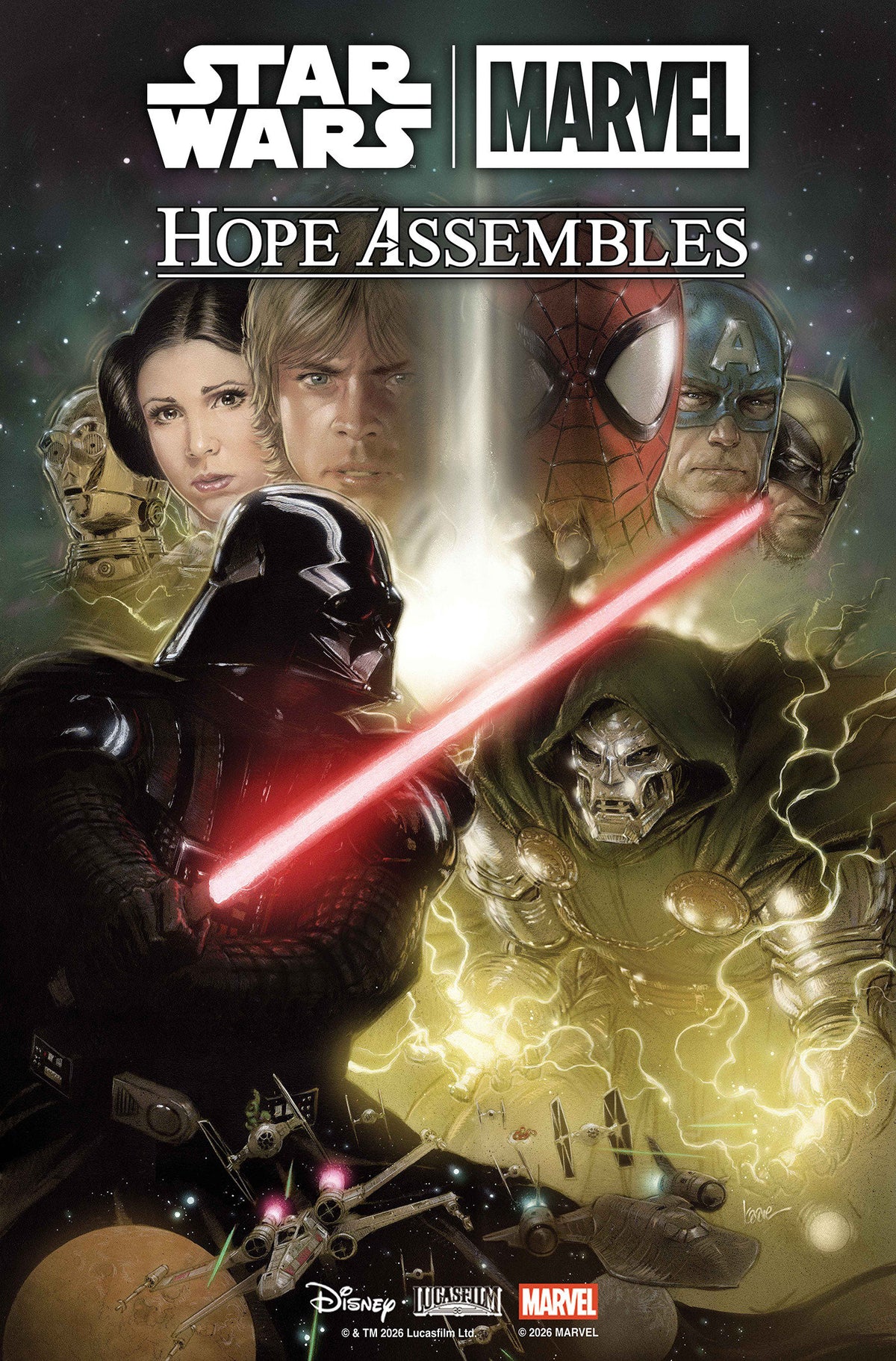 Star Wars/Marvel: Hope Assembles #1 Kaare Andrews Battle