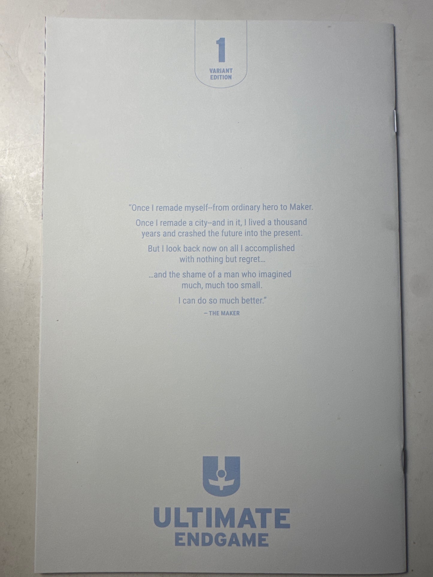 Ultimate Endgame #1 Ario Anindito 1 of 1 Artist Sketch (12/31/25) Minor Tics