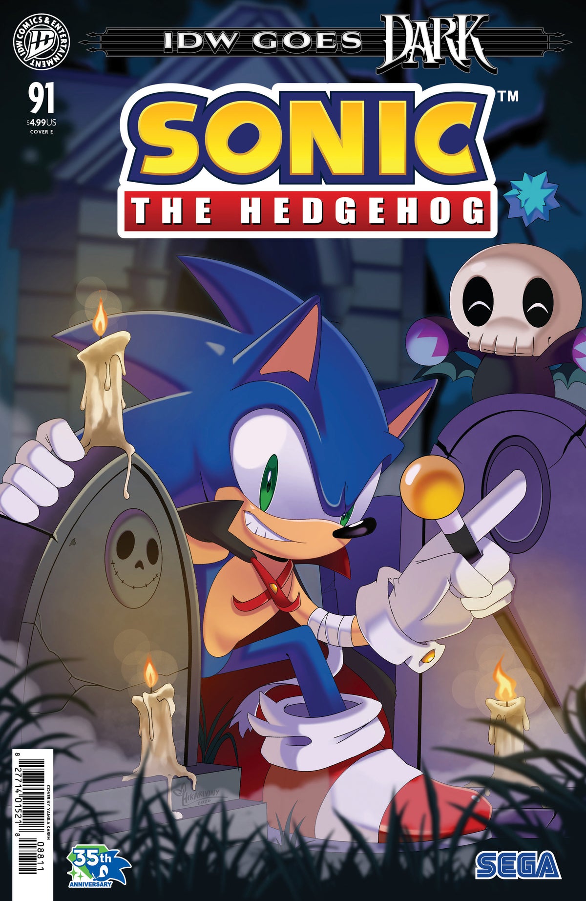 Sonic The Hedgehog #91 Yamila Kareh IDW Goes Dark Variant