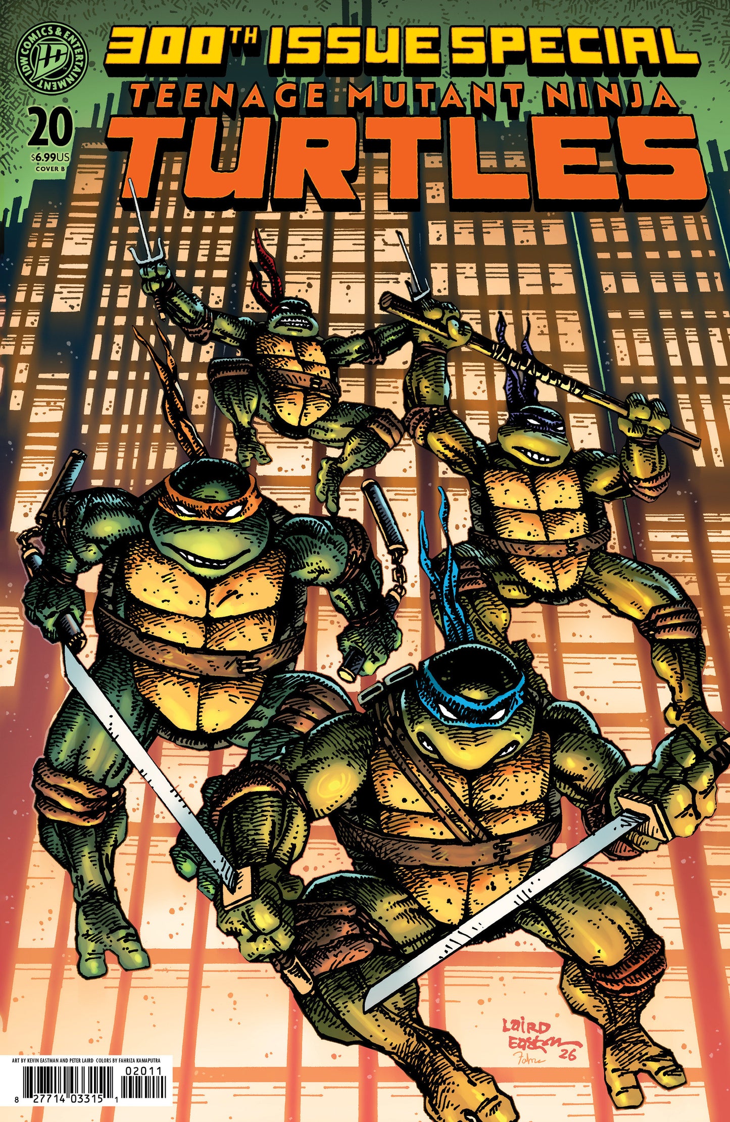 Teenage Mutant Ninja Turtles #20: 300th Variant B Eastman & Laird