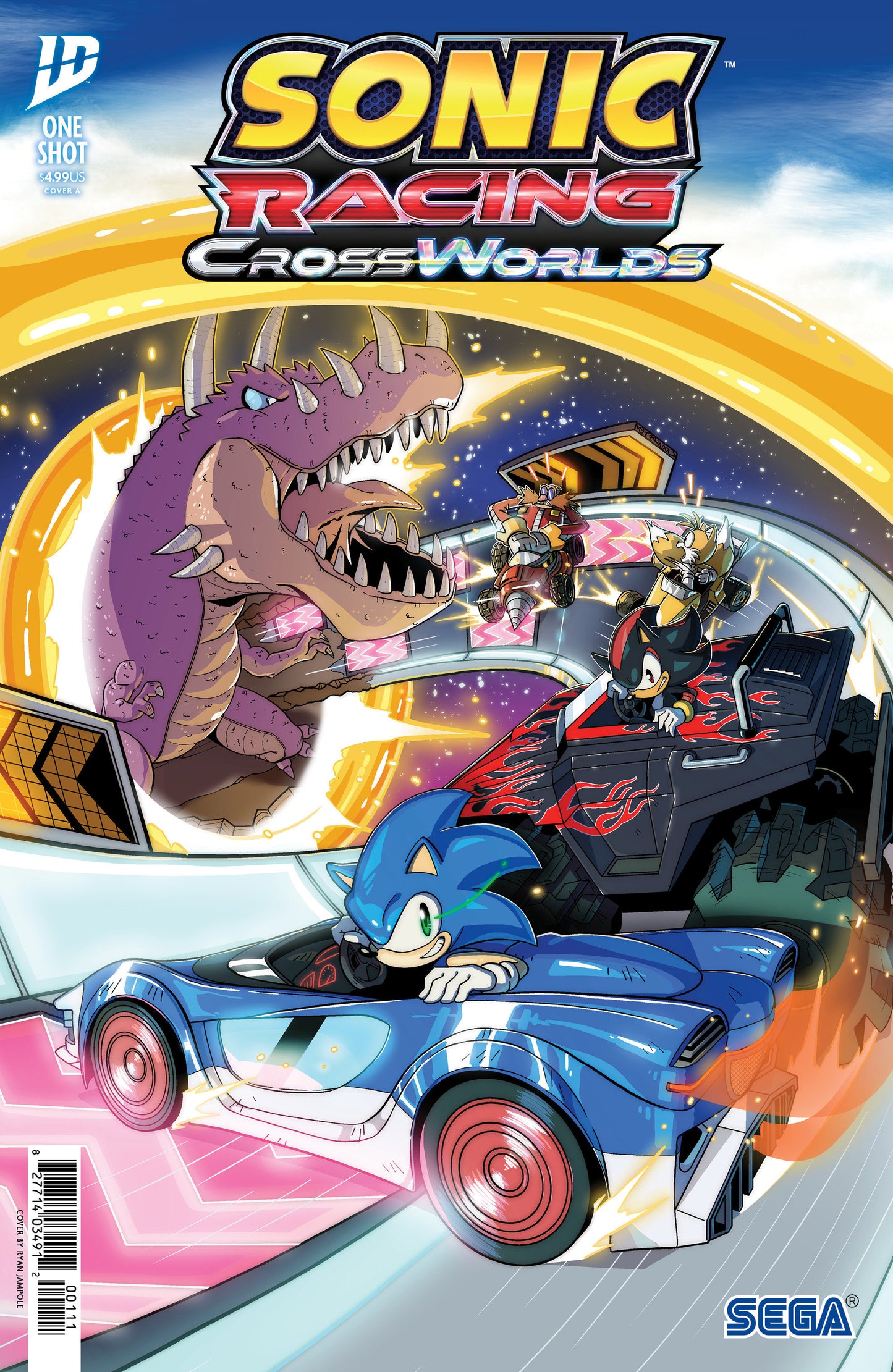 Sonic The Hedgehog: Sonic Racing Cross Worlds Cover A Jampole