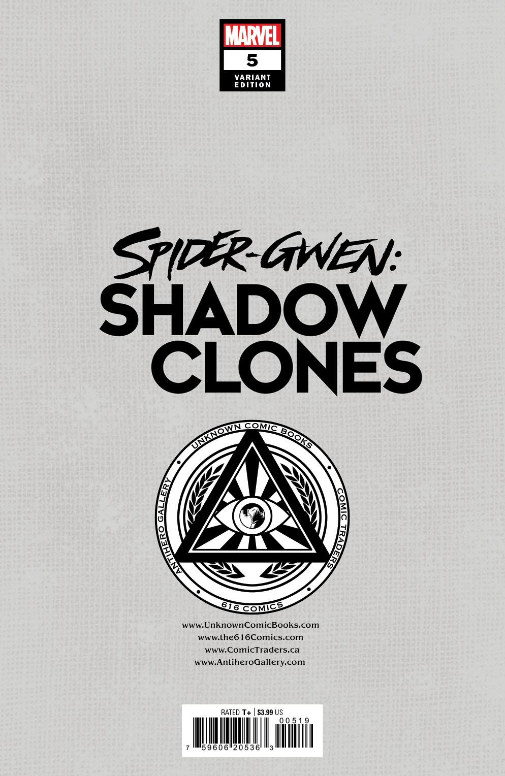 Spider-Gwen: Shadow Clones #5 Unknown Comics Kael Ngu Exclusive Virgin Var