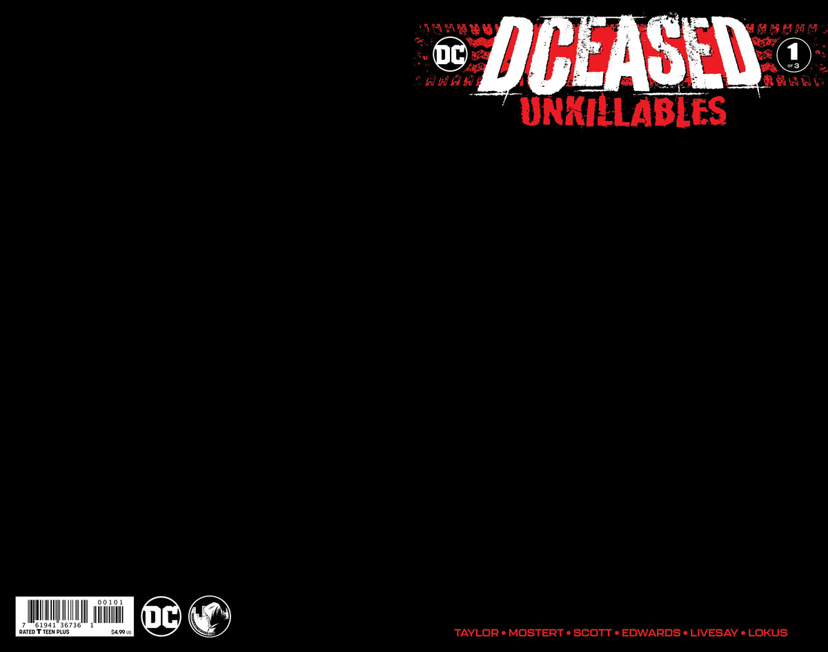 Dceased Unkillables #1 (Of 3) Unknown Comics Black Blank Exclusive Var