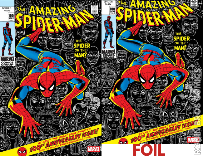 Amazing Spider-Man #100 John Romita Jr. Facsimile Edition + FOIL Cover Set