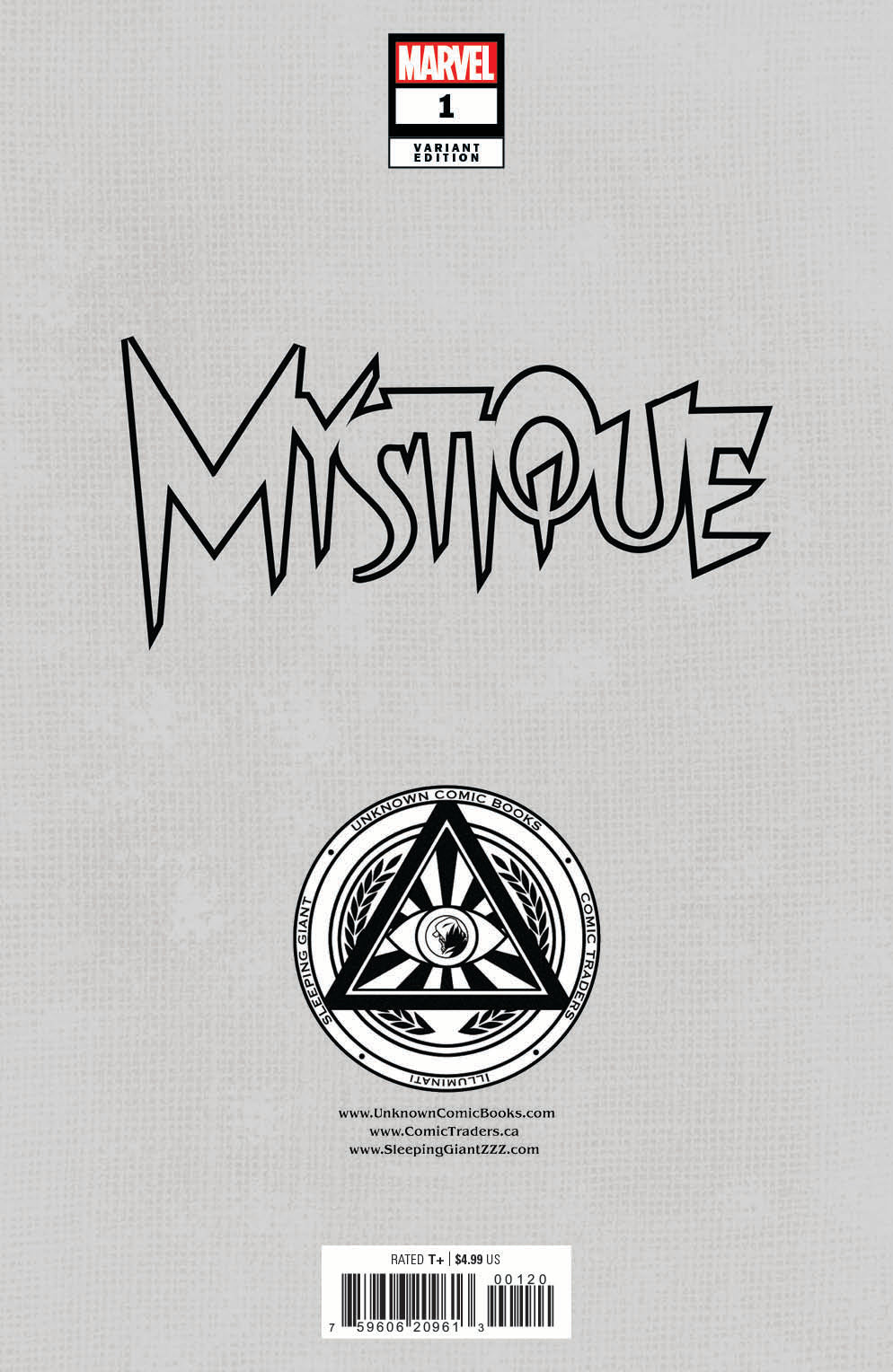 Mystique #1 Unknown Comics Kaare Andrews Connecting Cover Exclusive Var
