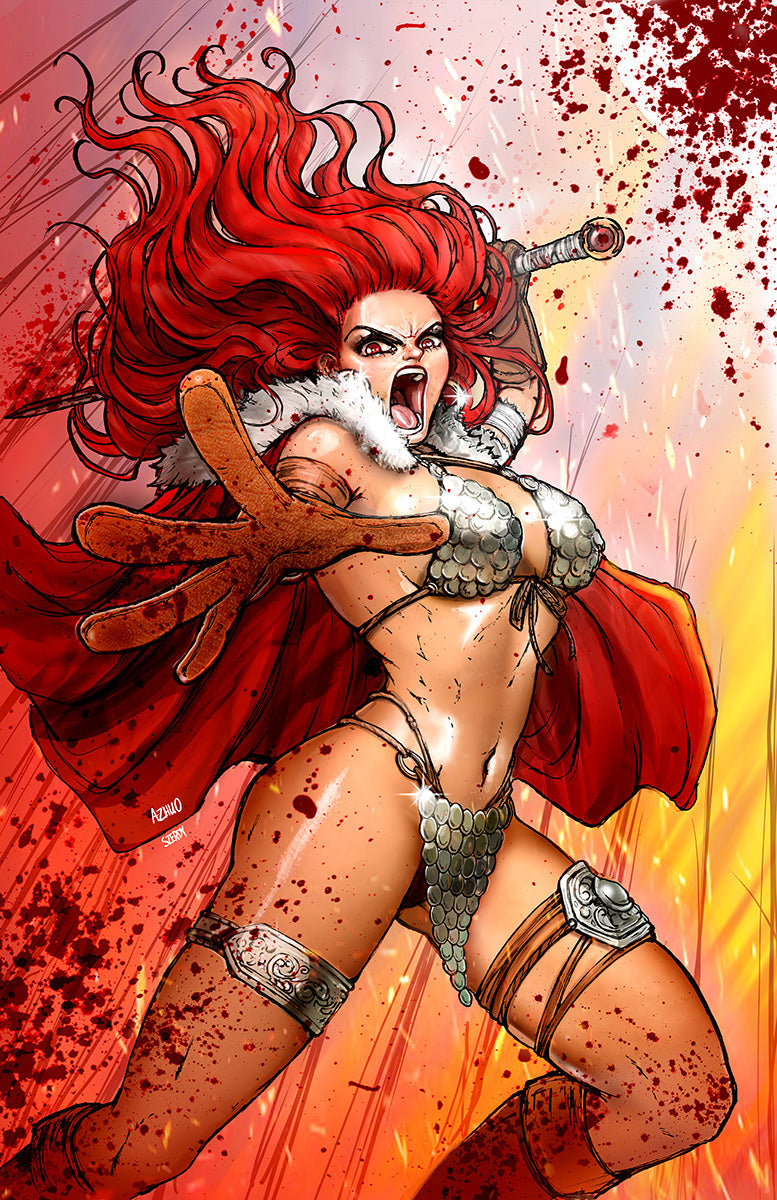 RED SONJA 2023 #3 UNKNOWN COMICS ZHUO | SZERDY EXCLUSIVE NYCC BLOODY VIRGIN VAR