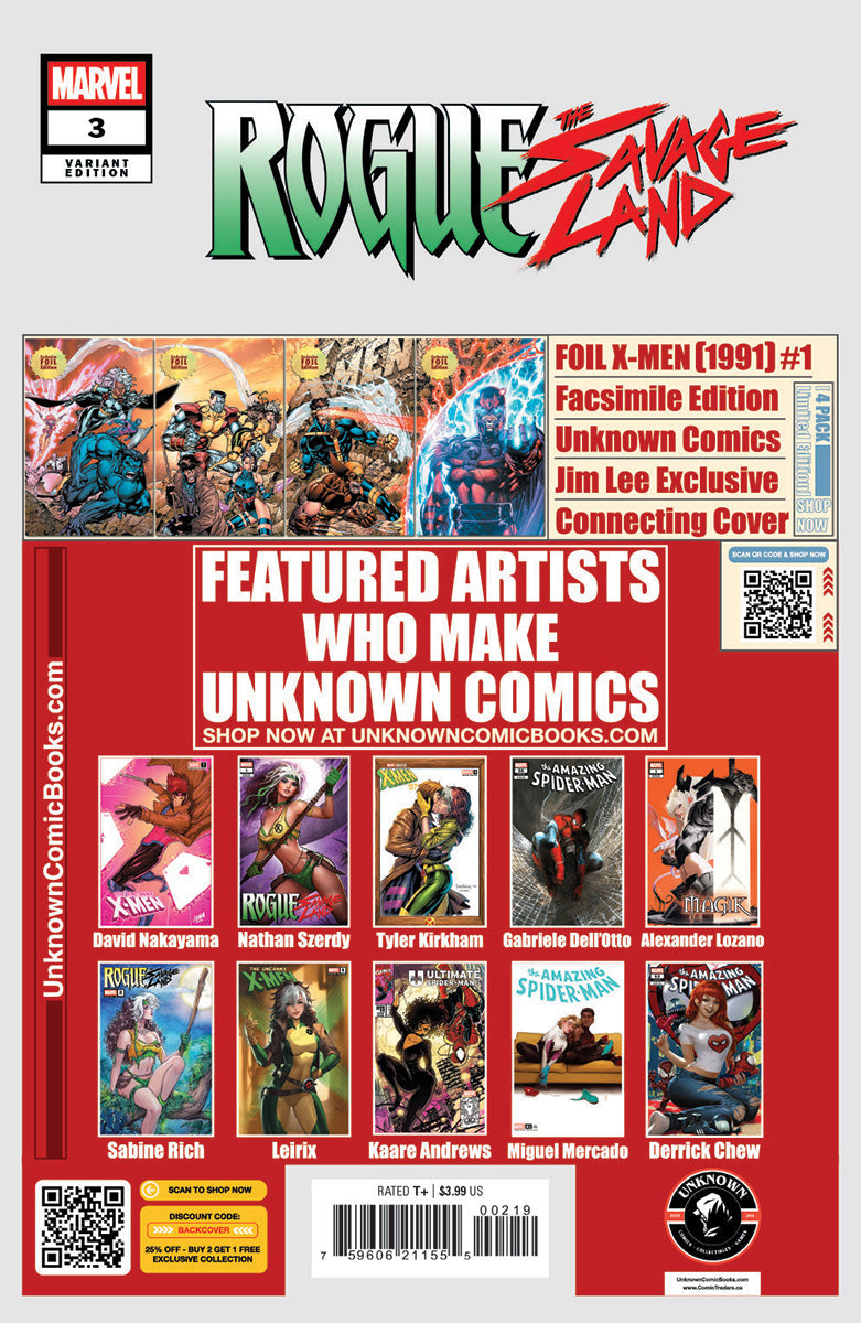Rogue: The Savage Land #3 Unknown Comic Lucas Werneck Exclusive Virgin Var