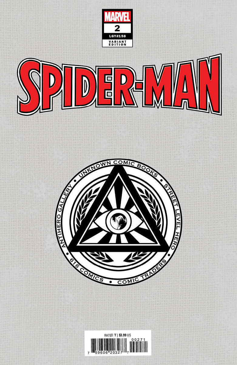 Spider-Man #2 Unknown Comics Jay Anacleto Exclusive Virgin Var