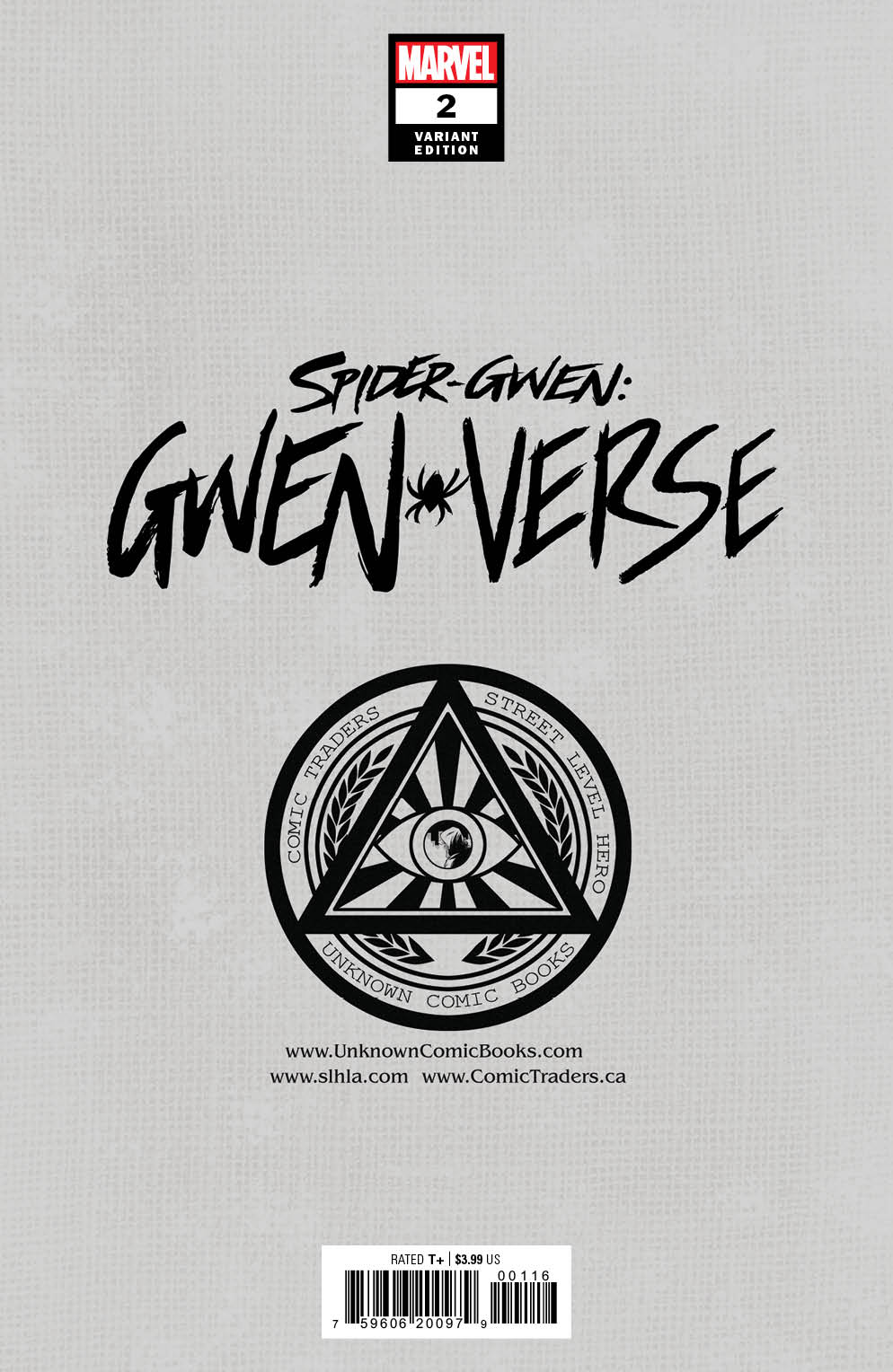 Spider-Gwen: Gwenverse 2 Unknown Comics Marco Turini Exclusive Var