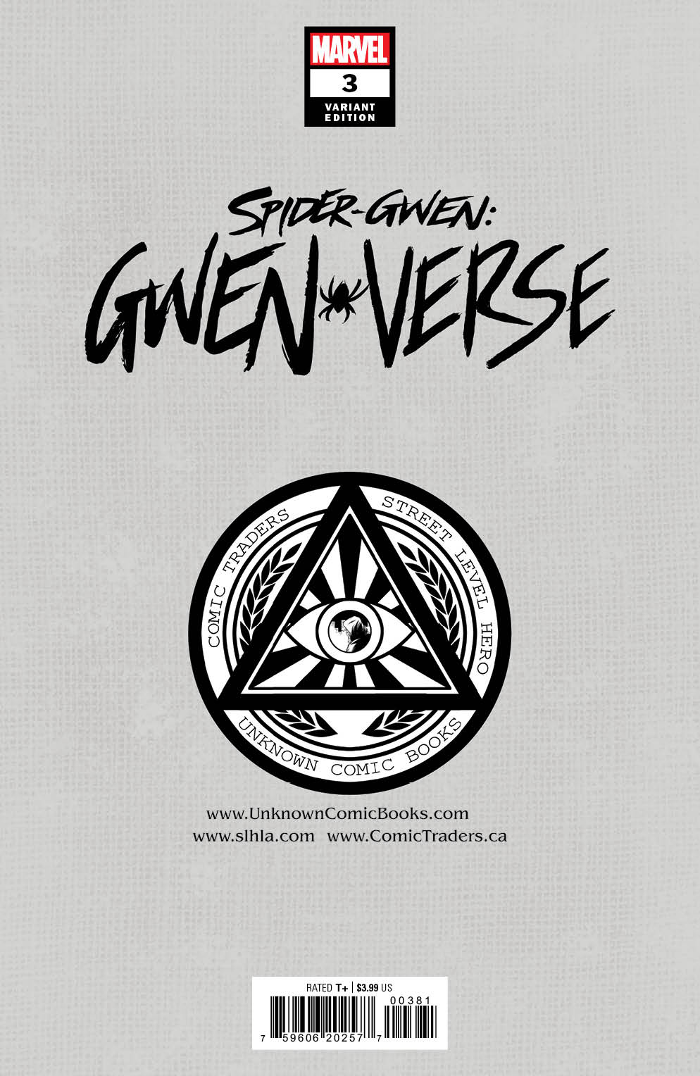 Spider-Gwen: Gwenverse #3 Unknown Comics Sway Exclusive Var