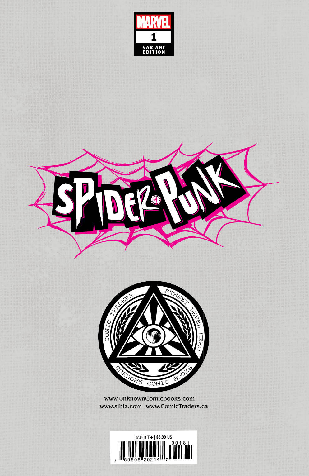 Spider-Punk 1 Unknown Comics Tony Daniel Exclusive Var