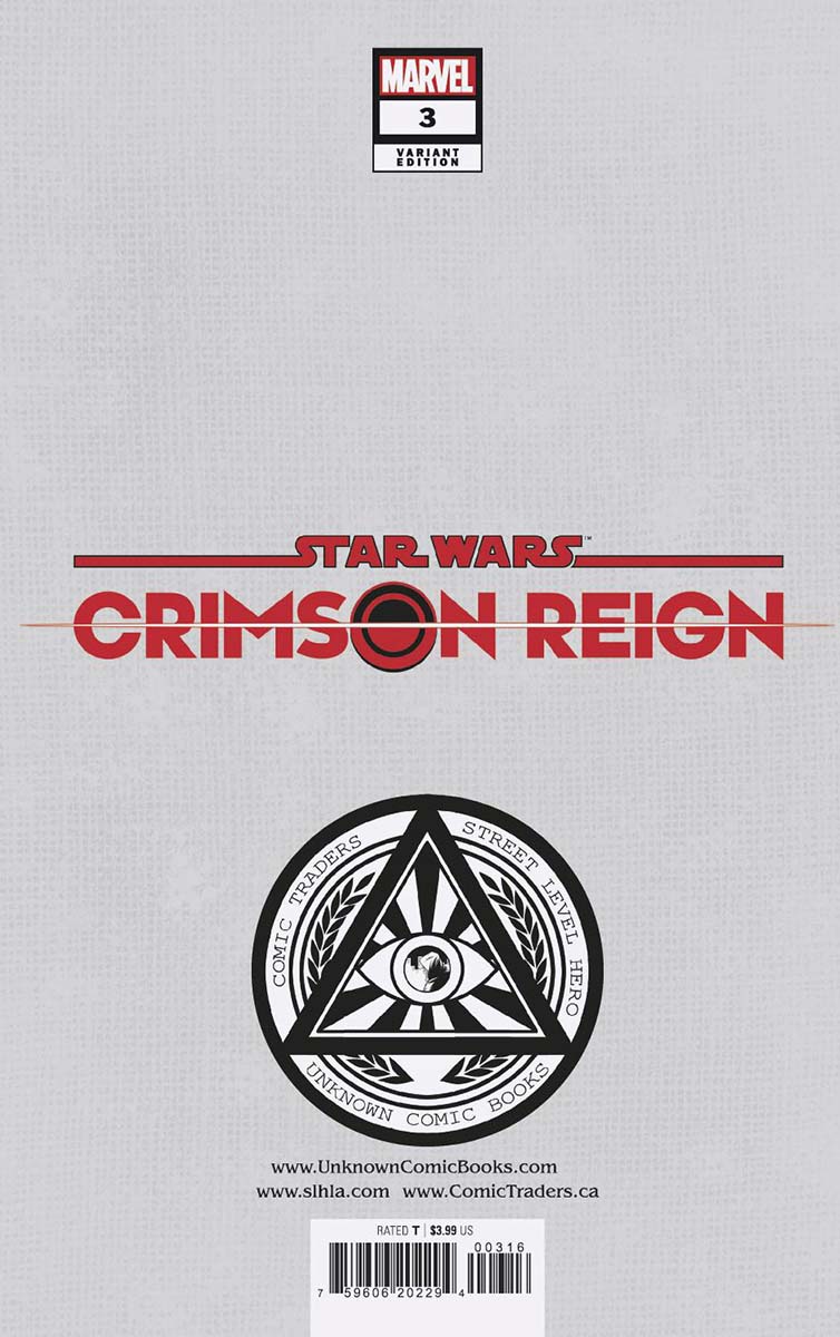 Star Wars: Crimson Reign 3 Unknown Comics Tyler Kirkham Exclusive Var