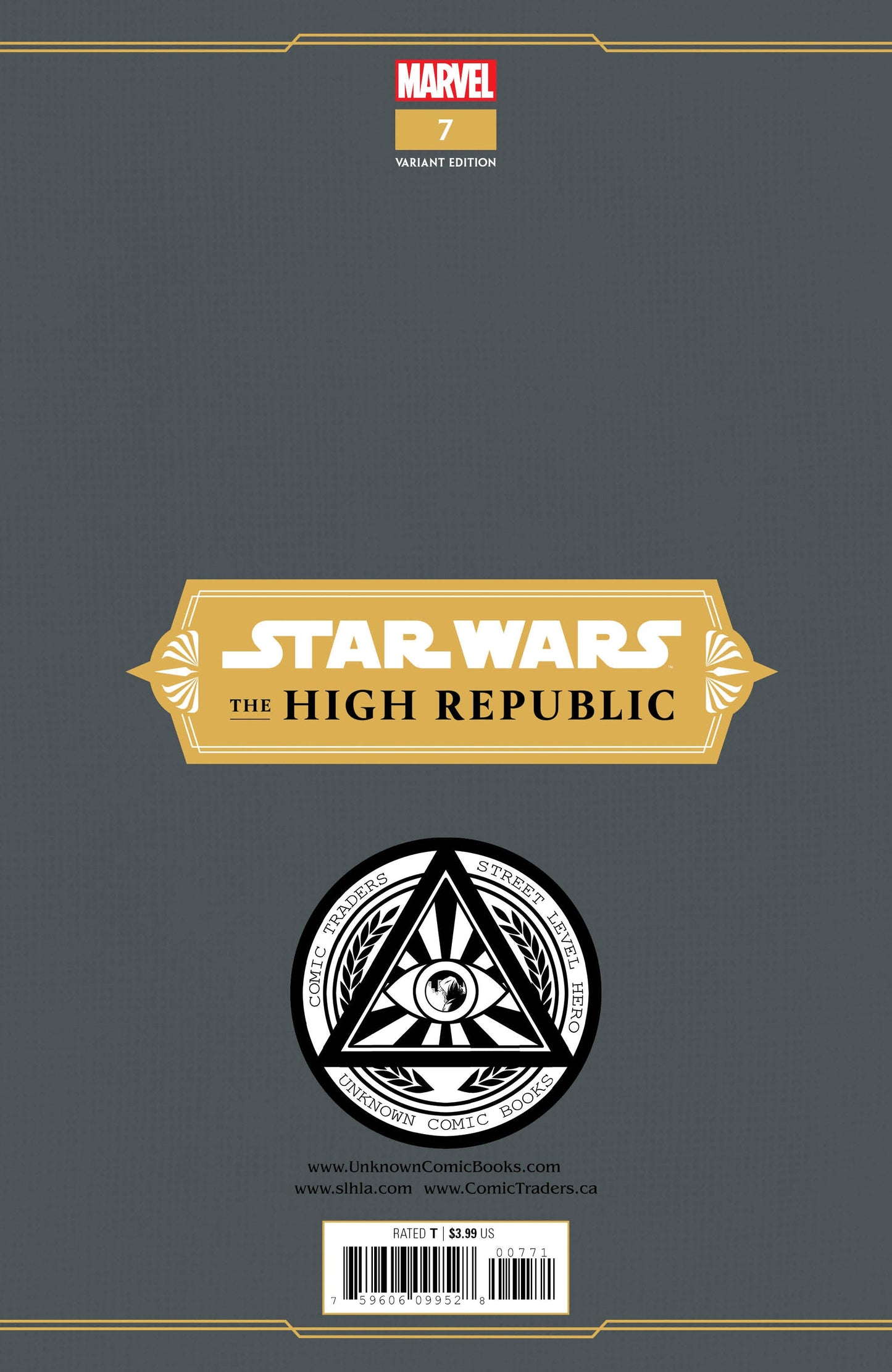 Star Wars High Republic #8 Unknown Comics Marco Turini Exclusive Virgin Var