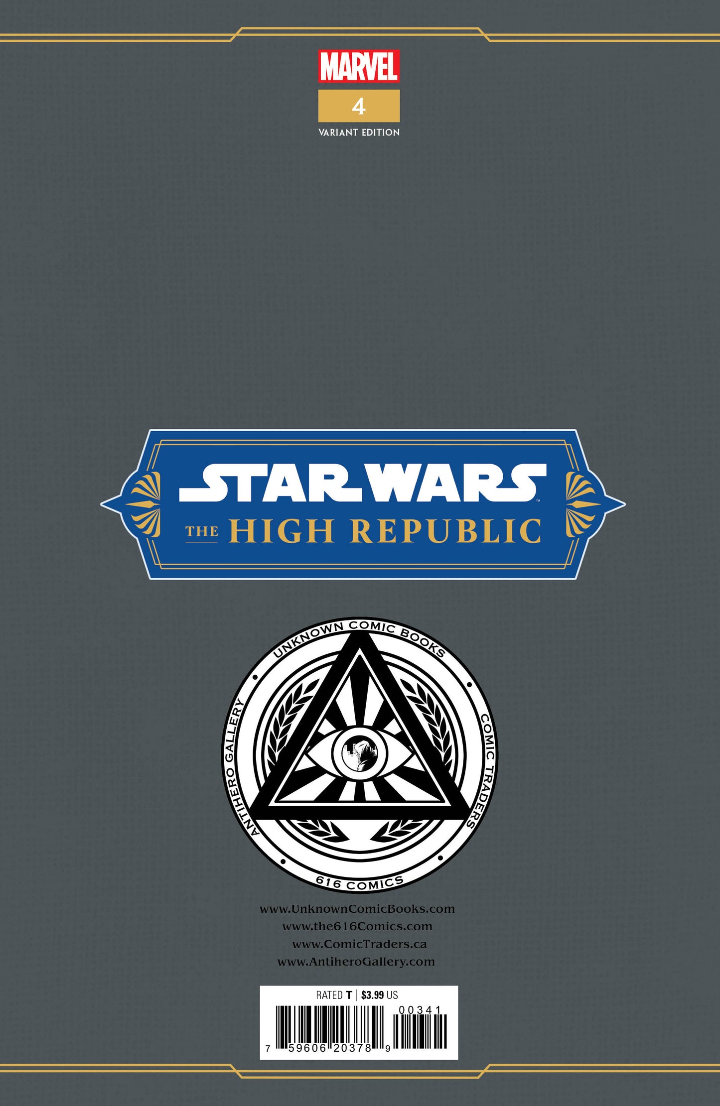 Star Wars: The High Republic #4 Unknown Comics Tyler Kirkham Exclusive Virgin Var