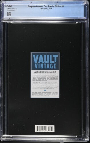 Dungeon Crawler Carl Special Edition #0 Gooden Homage CGC 9.9 Mint POP 2