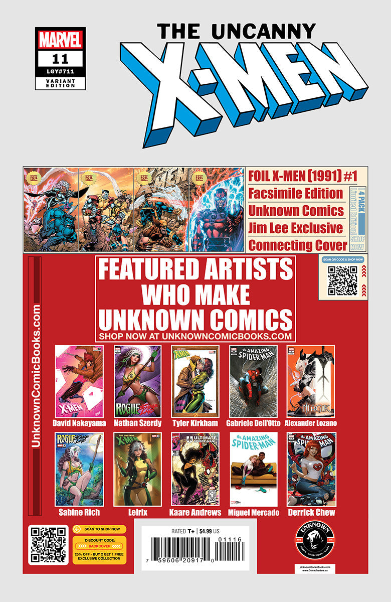Uncanny X-Men #11 Unknown Comic Alexander Lozano Exclusive Virgin Var