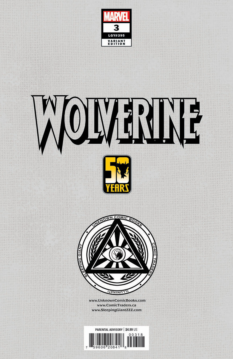 WOLVERINE #3 UNKNOWN COMICS MICO SUAYAN CONNECTING COVER EXCLUSIVE VAR