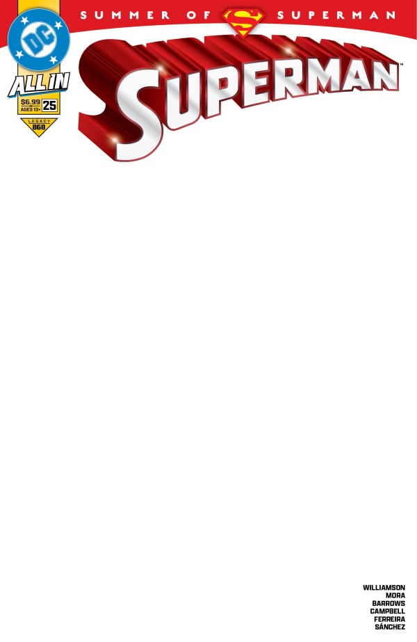 Superman #25 Cover G Blank