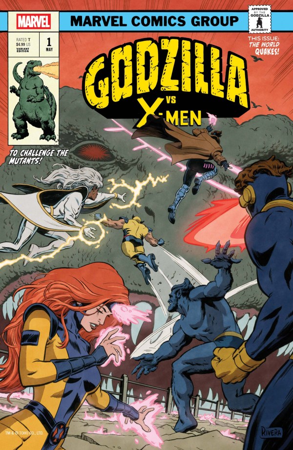 Godzilla vs. X-Men #1 Paolo Rivera King Of The Monsters Homage