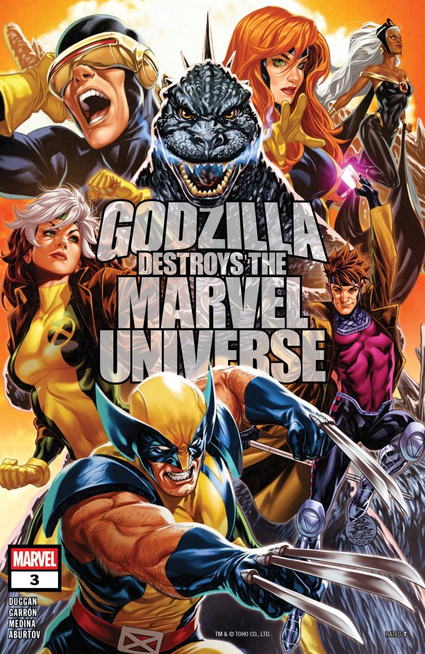 Godzilla Destroys The Marvel Universe #3 Mark Brooks Main