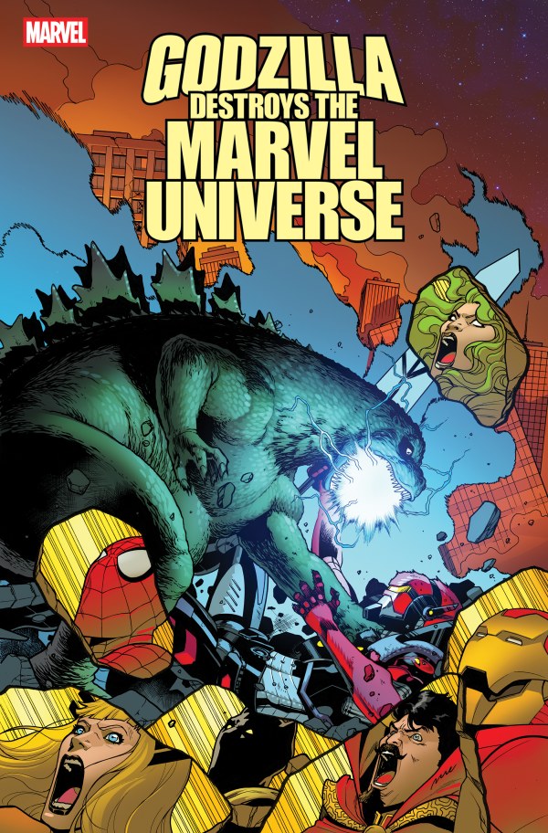 Godzilla Destroys The Marvel Universe #5 Pere Perez