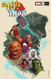 Godzilla vs. Thor #1 E.M. Gist Marvel Universe