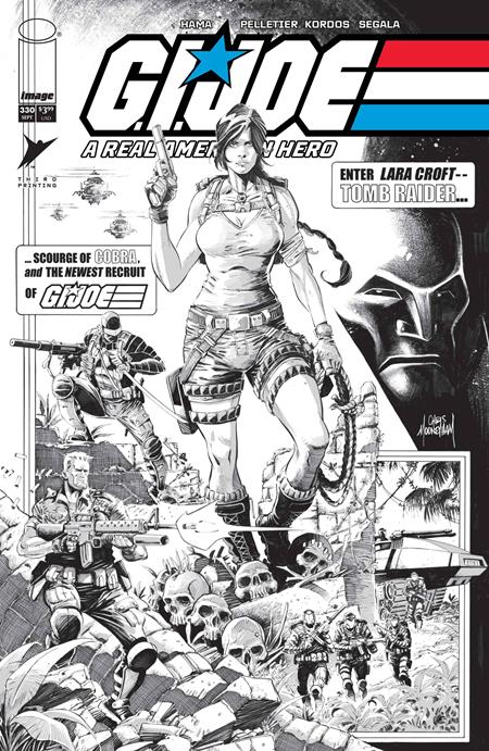 G.I. Joe A Real American Hero #330 3rd Print Lara Croft B&W