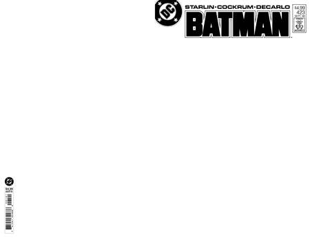 Batman #423 Facsimile Cover B Blank