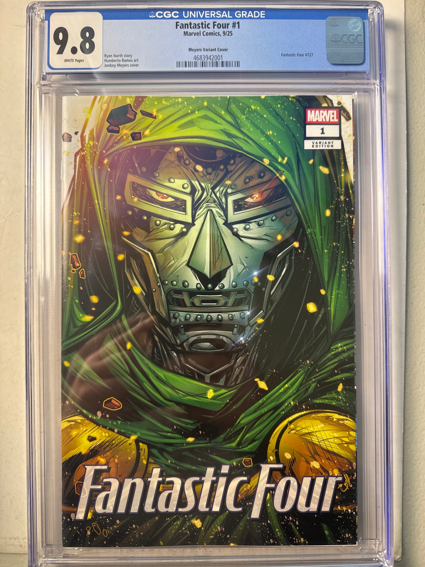 Fantastic Four #1 Jonboy Meyers SDCC 2025 Exclusive CGC 9.8