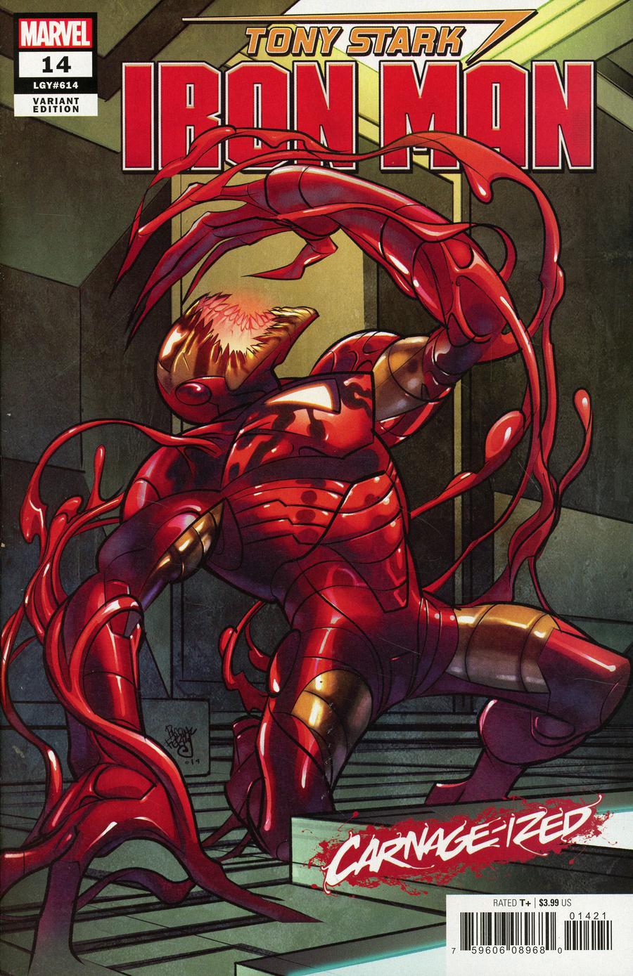 TONY STARK IRON MAN #14 FERRY CARNAGE-IZED VAR