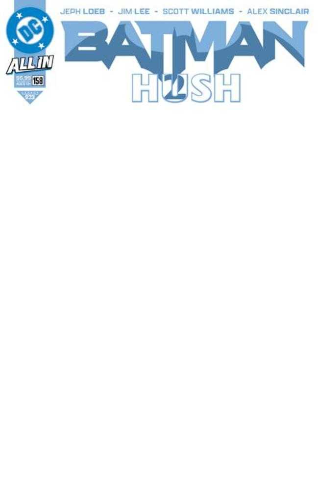 Batman (2025) #158 Cover H Blank Variant