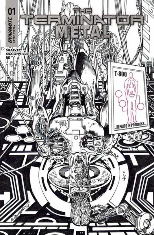Terminator Metal #1 Cover M [1:5] Bob Layton B&W FOC Bonus