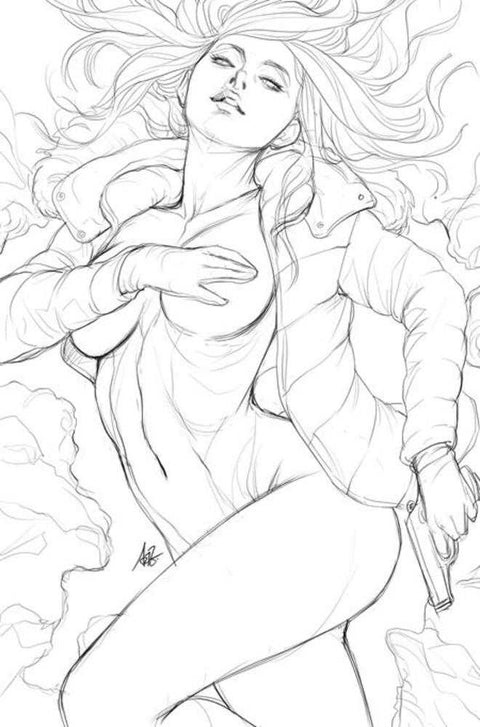 Gun Honey Doubles Down #1 Artgerm B&W Virgin cover