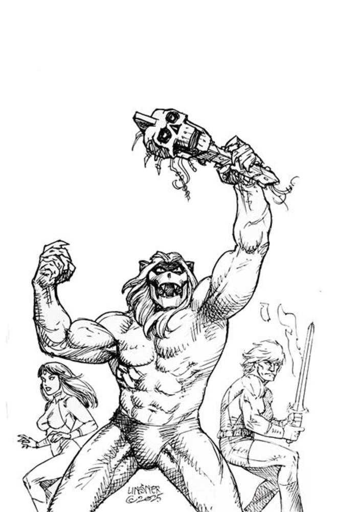 Thundarr The Barbarian #4 Cover N [1:10] Joseph Michael Linsner B&W Virgin