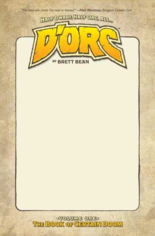 D'orc TPB Volume 1 2nd Print DM Exclusive Blank Sketch