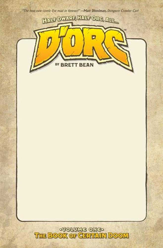 D'orc TPB Volume 1 2nd Print DM Exclusive Blank Sketch