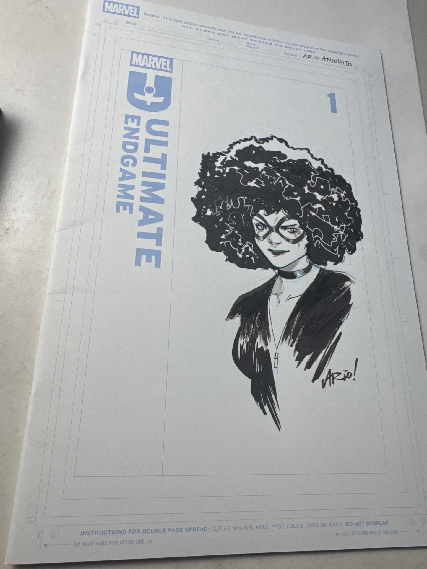 Ultimate Endgame #1 Ario Anindito 1 of 1 Artist Sketch (12/31/25) Minor Tics