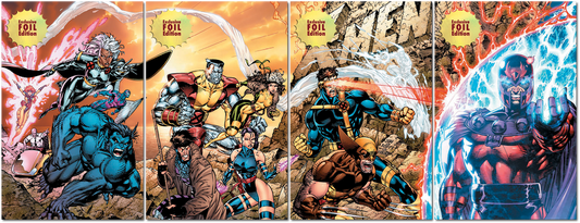 [4 PACK 🚨 Limited Edition! 🚨] [FOIL] X-Men 1991 #1 Facsimile Edition Unknown Comics Jim Lee Exclusive Connecting Cover PREMIUM Var