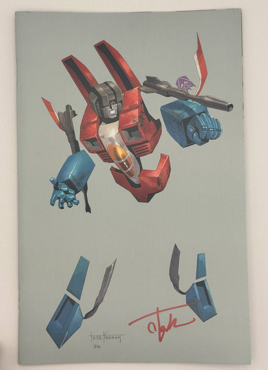 [Signed by Tyler Kirkham] Transformers #18 Unknown Comic Tyler Kirkham Negative Space Virgin Var [IN STOCK]