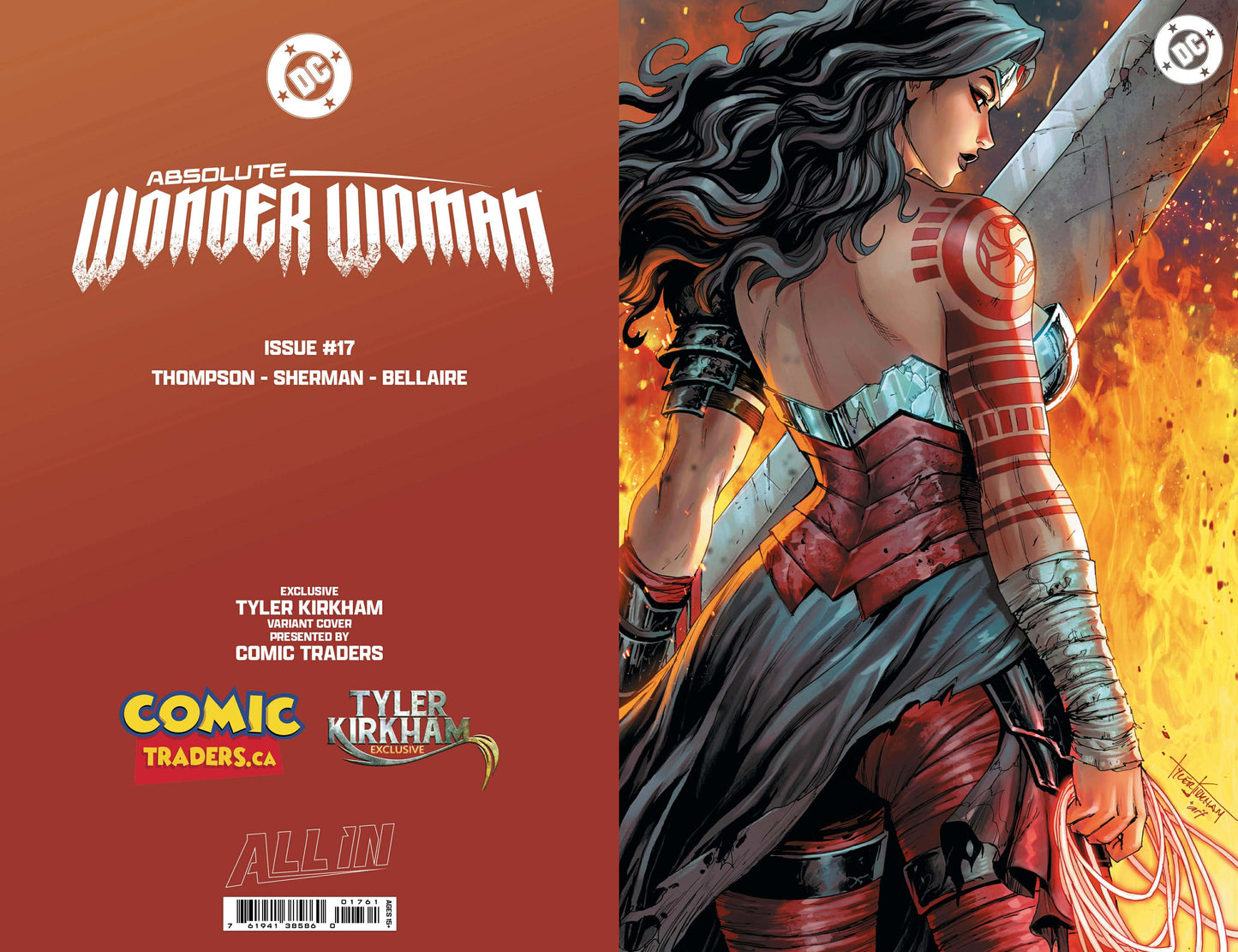ABSOLUTE WONDER WOMAN #17 TYLER KIRKHAM EXCLUSIVE VIRGIN VAR
