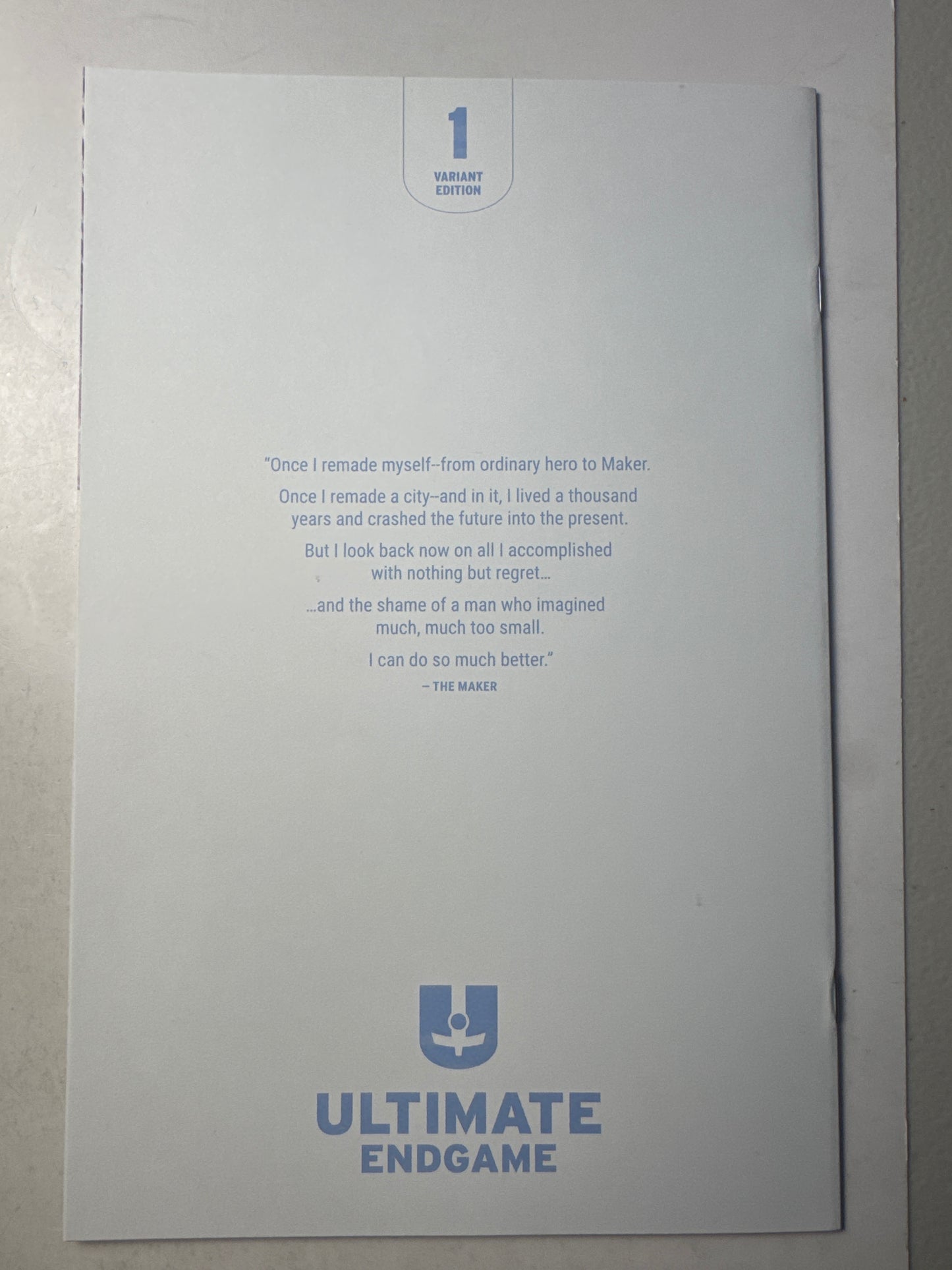 Ultimate Endgame #1 David Marquez 1 of 1 Artist Sketch (Minor Tics)